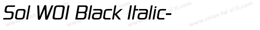 Sol W01 Black Italic字体转换
